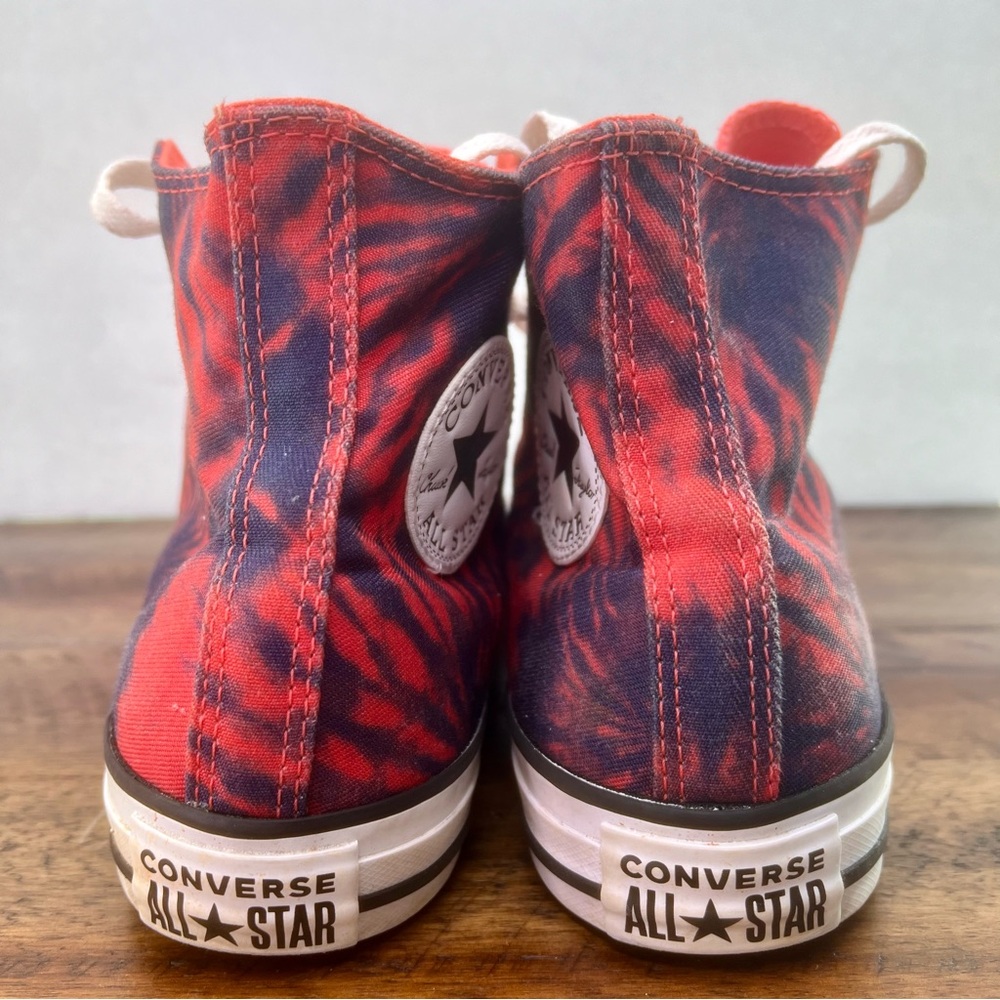 RARE Converse Chuck Taylor All Star High Top Tie Dye Blue Coral Size W8/M6 - Picture 7 of 12